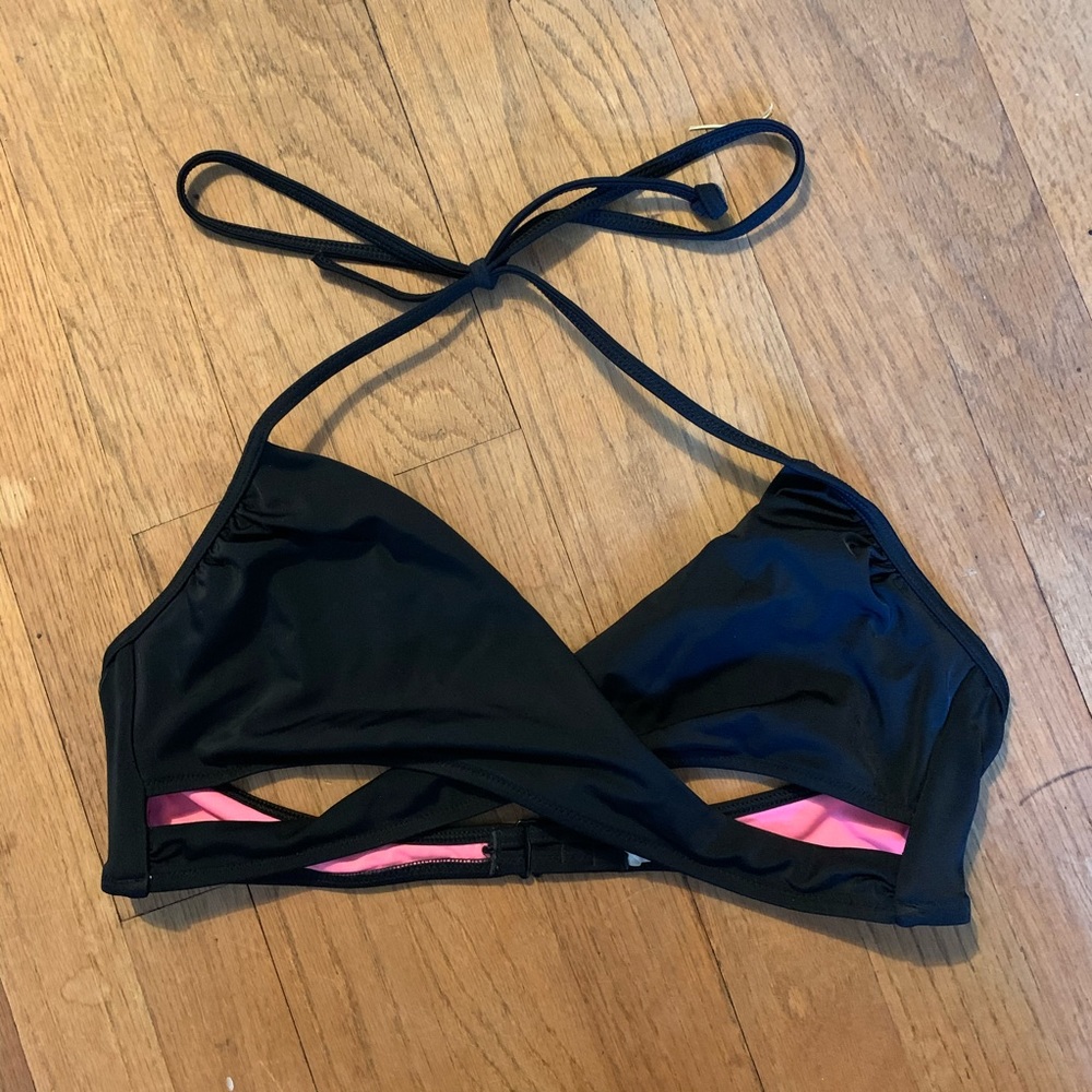 VS PINK SWim halter top cut out bikini top
